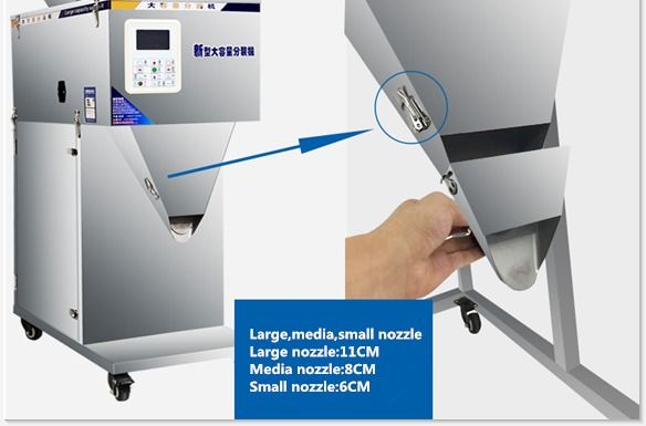 Máy chiết rót cân định lượng hạt tự động tùy chỉnh tại nhà máy bán chạy, máy chiết rót cân, máy chiết rót rung 100g-999g