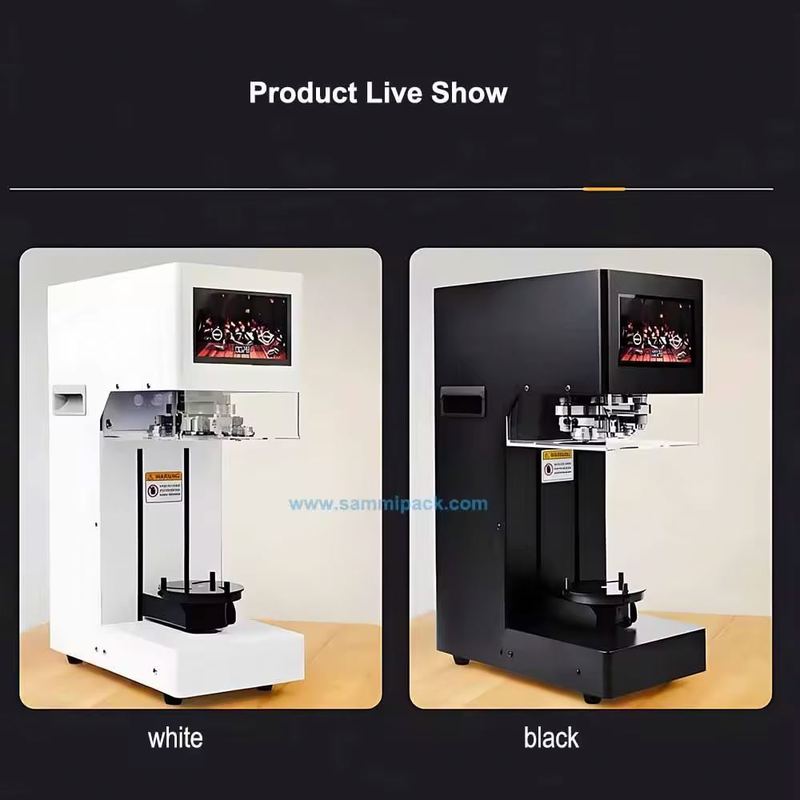 Máy đóng nắp lon PET/Nhôm thông minh màn hình cảm ứng mới 2025, Máy đóng lon hiệu quả cao cho quán trà sữa để bán