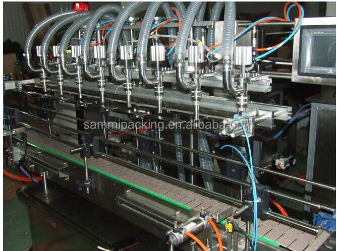 Máy sản xuất tự động chai chất lỏng điền nắp dán nhãn dòng nước cam nước nước nước dầu thép không gỉ