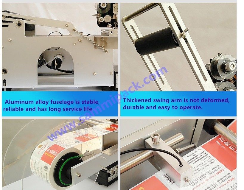 Máy dán nhãn chai/thùng hình tròn bán tự động MT-50D chất lượng hàng đầu với bộ mã hóa tem nóng