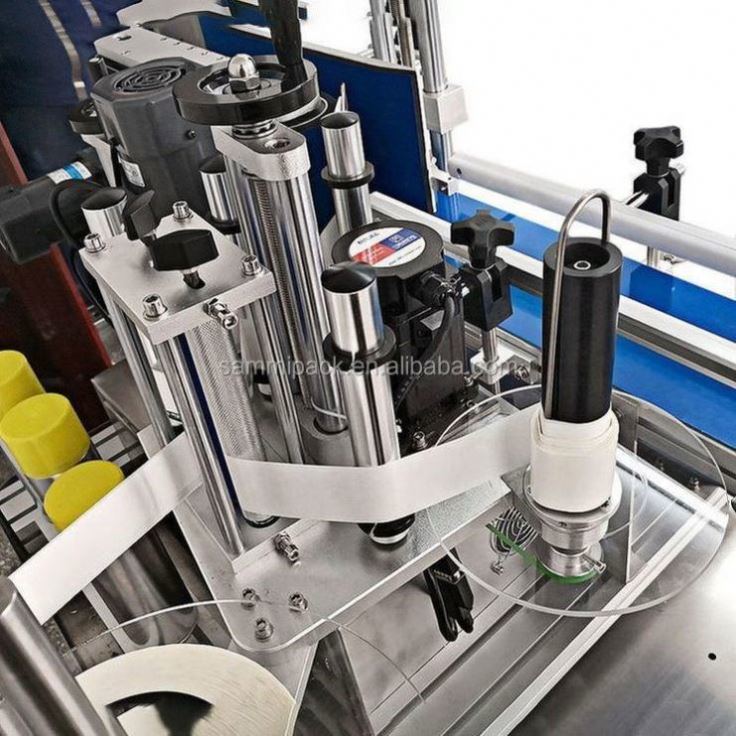 Semi-Automatic Round Bottle Labeling Machine with PLC Touch Screen and 1 Year Warranty for High Accuracy Space Saving Operation