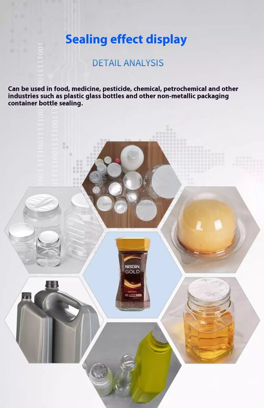 Máy hàn kín cảm ứng nắp nhôm bằng màng nhôm cho chai, lọ, hũ thủy tinh, nhựa bán tự động hiệu quả cao