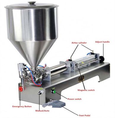 Giá đắt Pneumatic bán tự động bơ đậu phộng mịn mịn sữa chua lỏng sữa ong bột cà chua nước sốt