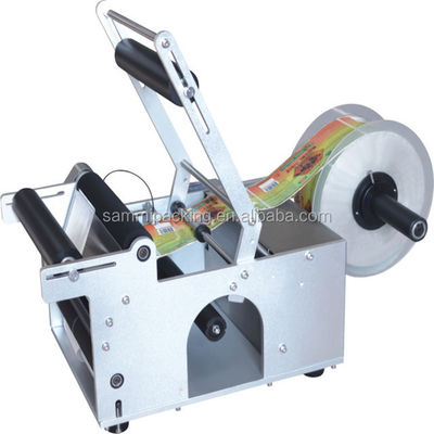 Máy dán nhãn bán tự động điện 220v cho chai tròn