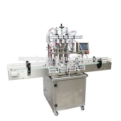 Máy điền trực tuyến 4 vòi Máy điền chất lỏng Tự động tràn chất lỏng Bộ điền chai cho nước trái cây đồ uống