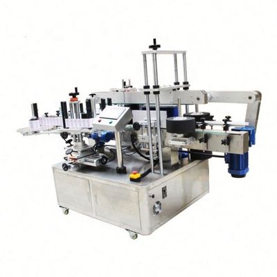 Máy dán nhãn dán chai vuông phẳng tự động cho mặt trước và mặt sau hai mặt