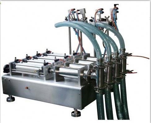4 đầu Máy nạp chất lỏng chạy bằng khí nén cho đồ uống, dầu, dầu gội, rượu, nước hoa