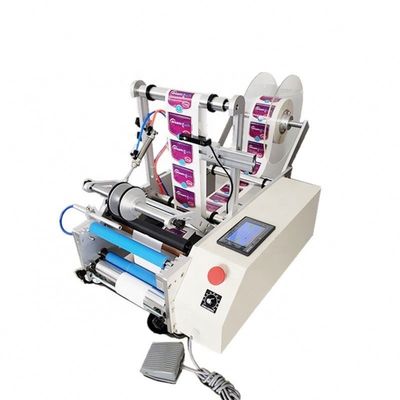 Máy dán nhãn dán bán tự động cho chai tròn