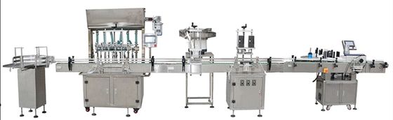 Tự động mỹ phẩm điền nắp máy cho đường thẳng nhựa chai thủy tinh có thể bình dán nước lỏng kem mật ong kẹo