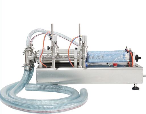 Máy đổ chất lỏng đầy đầy khí nén hai đầu trên bàn với độ chính xác đổ 1%