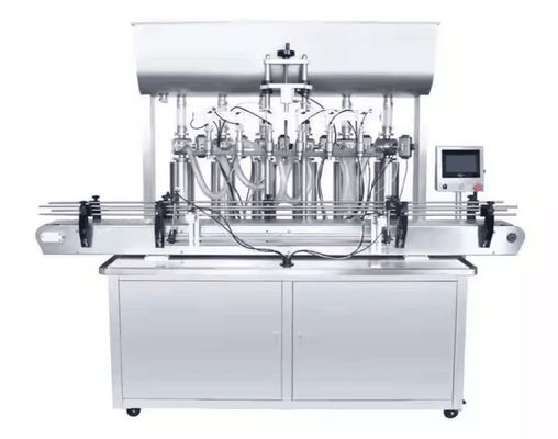 Inline 4 vòi nước máy điền chất lỏng tự động tràn chất lỏng chai cho nước trái cây đồ uống