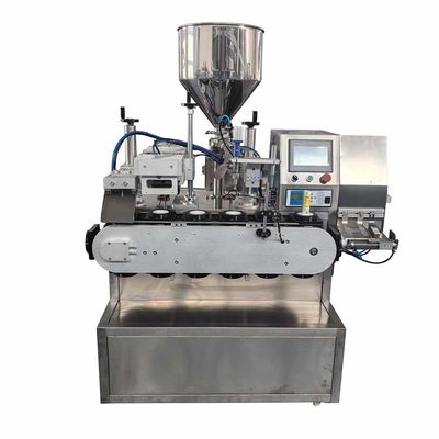 Tự động Pneumatic nhôm tay thuốc mỡ hai ống phòng kép hai ống điền niêm phong máy điền
