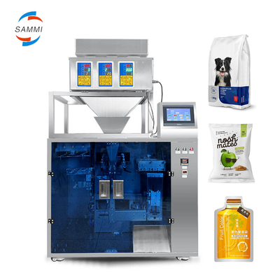 Máy đóng gói túi hạt tự động đa chức năng, túi khóa kéo làm sẵn cho thức ăn vật nuôi, thức ăn cho mèo, thức ăn cho chó