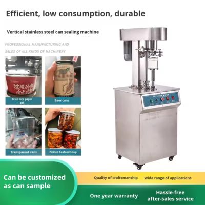Máy đóng hộp đồ uống tự động Cà phê Soda Dầu dọc Can Sealer Tin can Sealing Machine