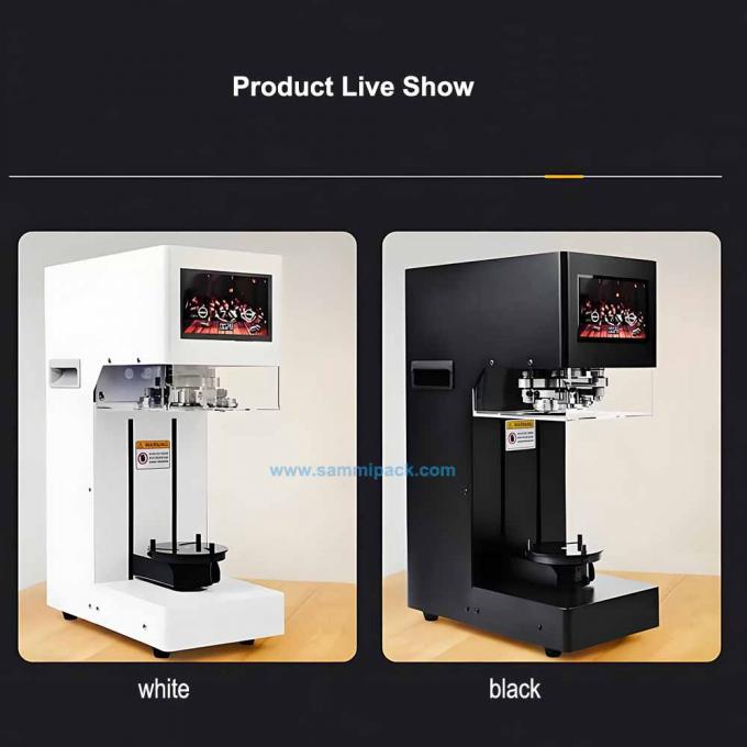 Máy niêm phong điện cho hoạt động dễ dàng của công nghiệp đồ ăn đóng hộp đồ ăn nhẹ giấy trà Tin Can lid 3