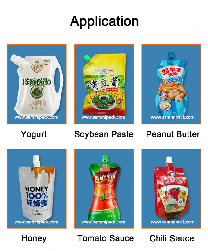 Máy chiết rót túi có vòi rót bán tự động công nghiệp cho đồ uống mật ong, nước trái cây dạng lỏng 3