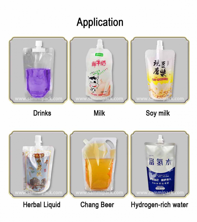 220V hai vòi phun nước lỏng vòi phun nước túi túi máy điền với đứng túi vòi phun semi-automatic chất lấp và seal 1