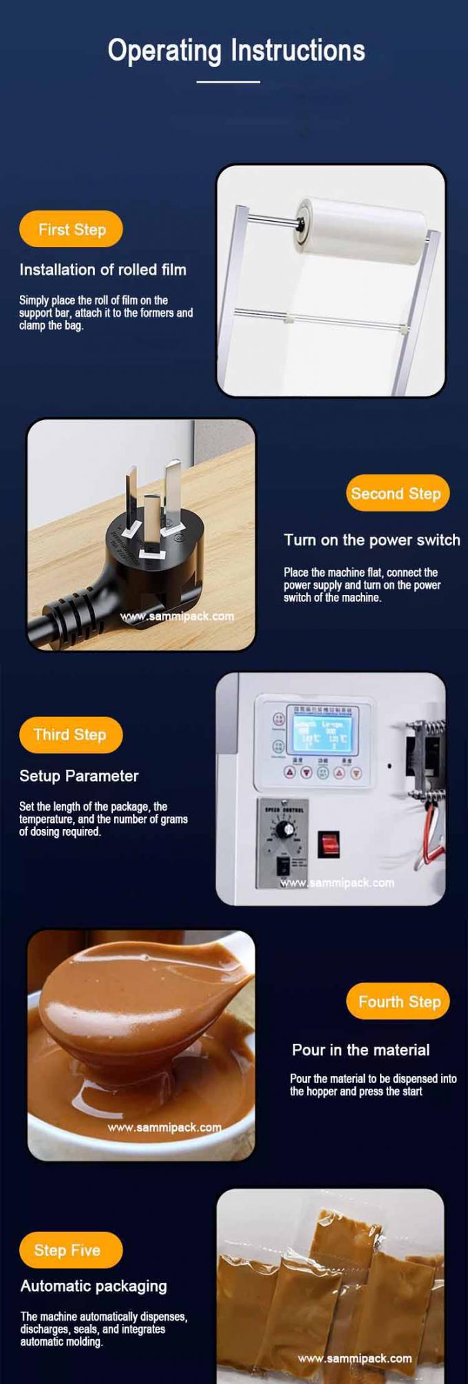 Máy đóng gói túi nhiều chức năng tự động Tomato paste Ketchup lỏng Paste Sachet 4