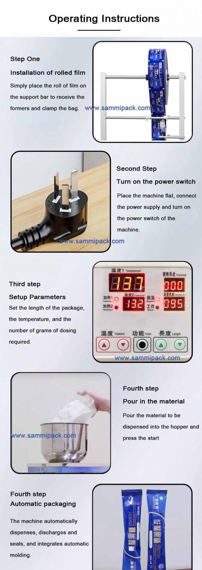 120.000 Kg đơn trọng lượng tổng giấy vật liệu đóng gói trà bột máy đóng gói với Hot Stamp Coder 6
