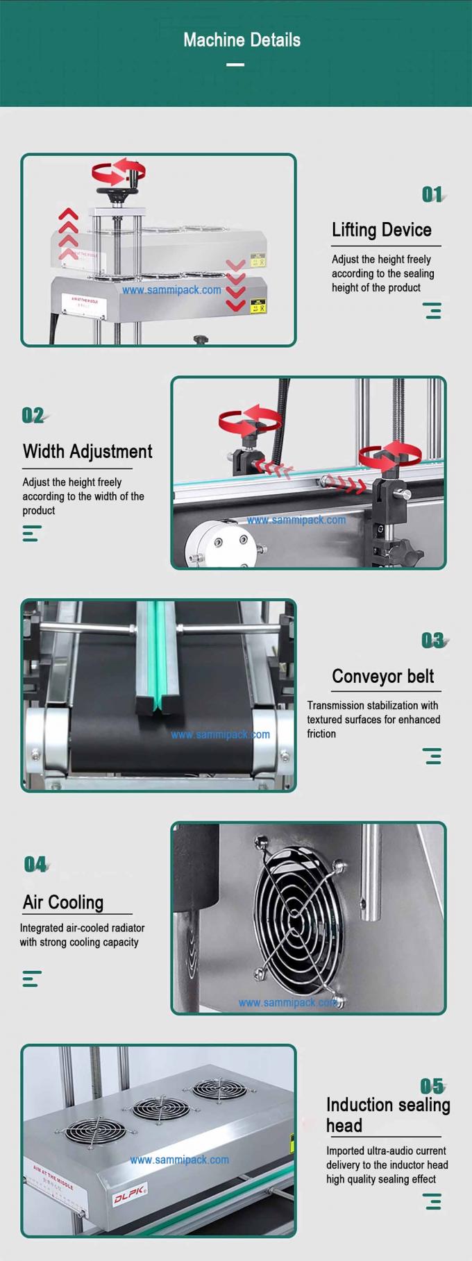Máy niêm phong nén nhôm bằng cảm ứng điện từ 5