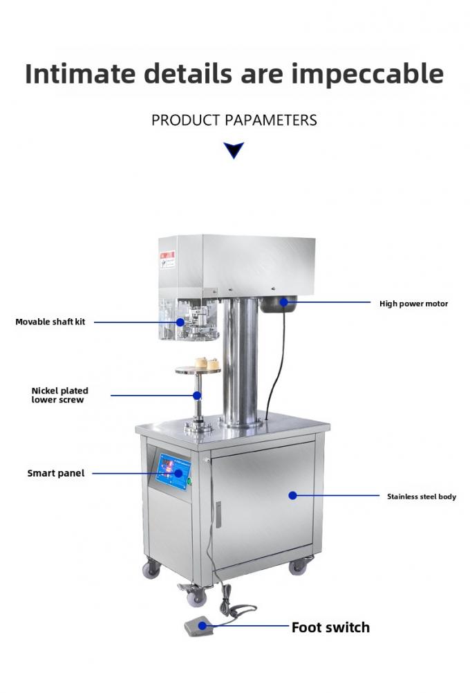 Máy niêm phong hộp xốp dọc bán tự động thương mại cho hộp nhôm 6