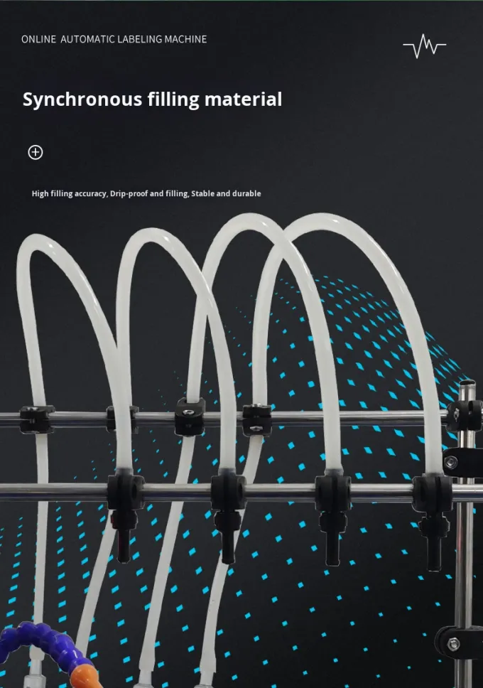 Máy chiết rót bốn đầu tự động vận hành đơn giản Máy chiết rót chất lỏng uống được cho sữa, nước ép, nước tương, giấm 3