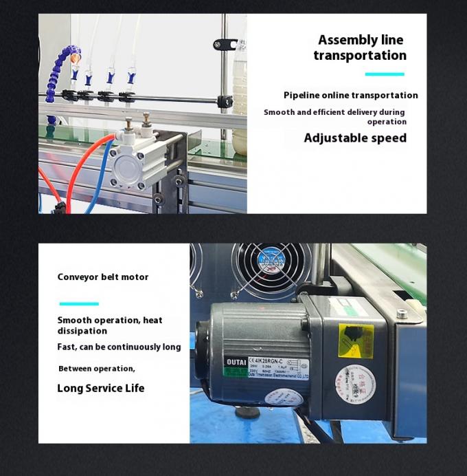 Máy chiết rót bốn đầu tự động vận hành đơn giản Máy chiết rót chất lỏng uống được cho sữa, nước ép, nước tương, giấm 8