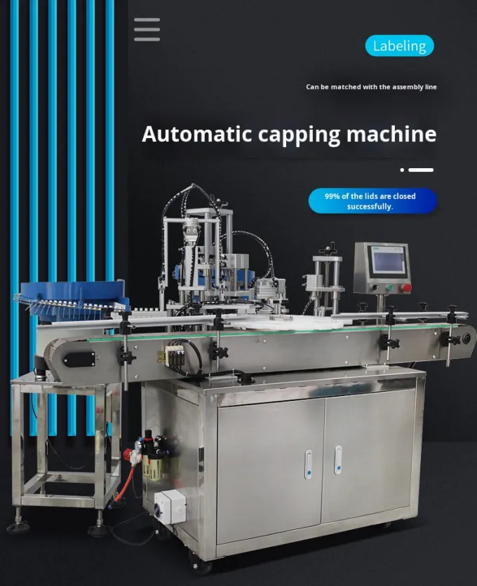 Dây chuyền sản xuất tự động tốc độ cao để gắn vòi xịt nước hoa và máy đóng nắp chai nhựa 0