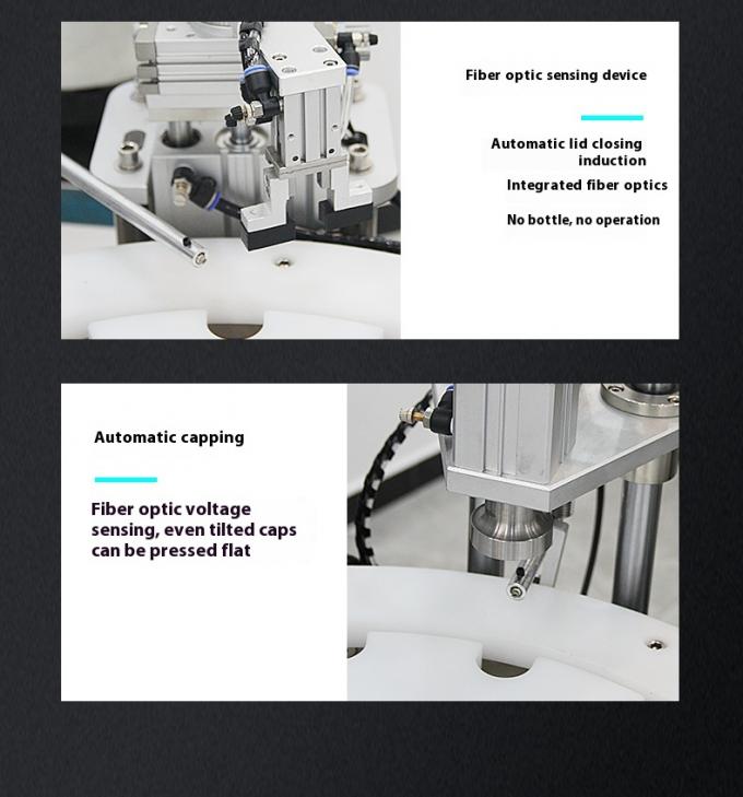 Dây chuyền sản xuất tự động tốc độ cao để gắn vòi xịt nước hoa và máy đóng nắp chai nhựa 9