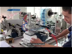 Không có Máy dán nhãn bao bì bong bóng không khí bề mặt phẳng với máy in ngày